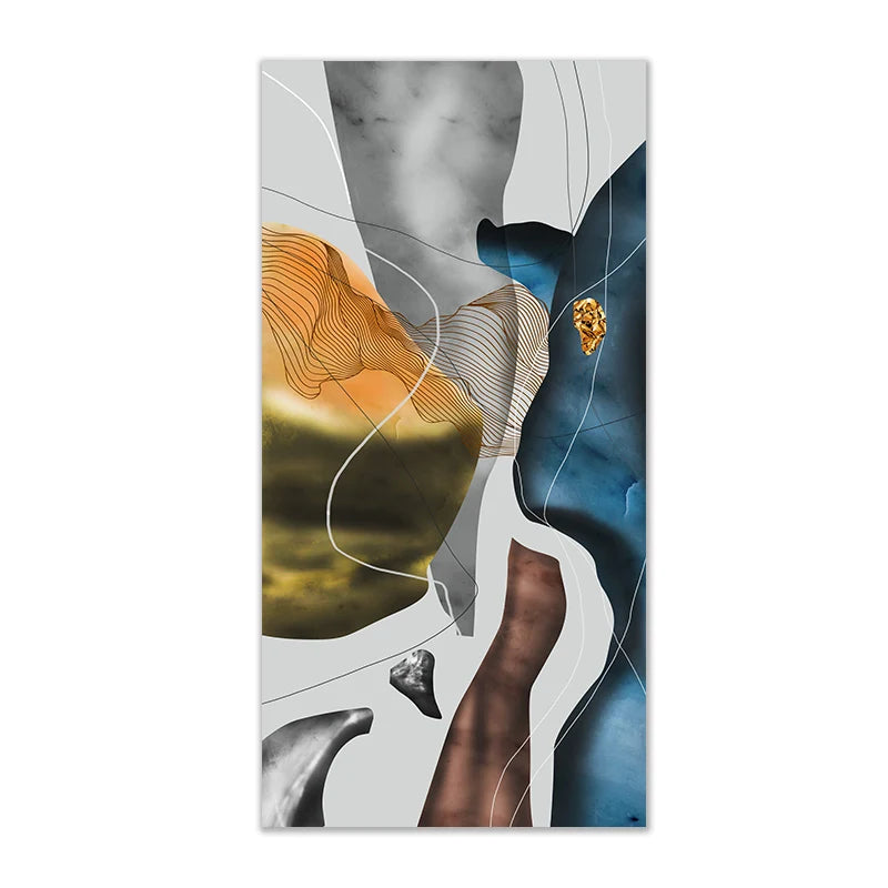 Modern Luxury Colorful Stone Canvas Posters