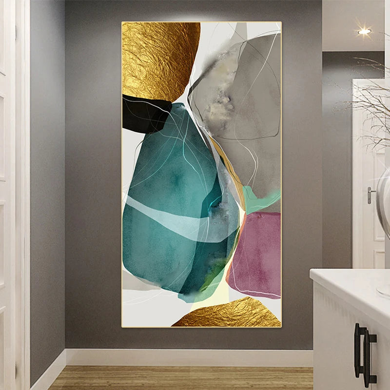 Modern Luxury Colorful Stone Canvas Posters