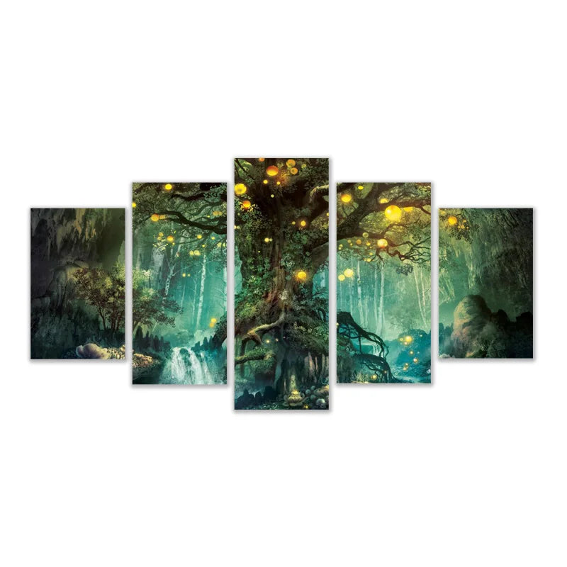 5Pcs American Style Forest Canvas Print