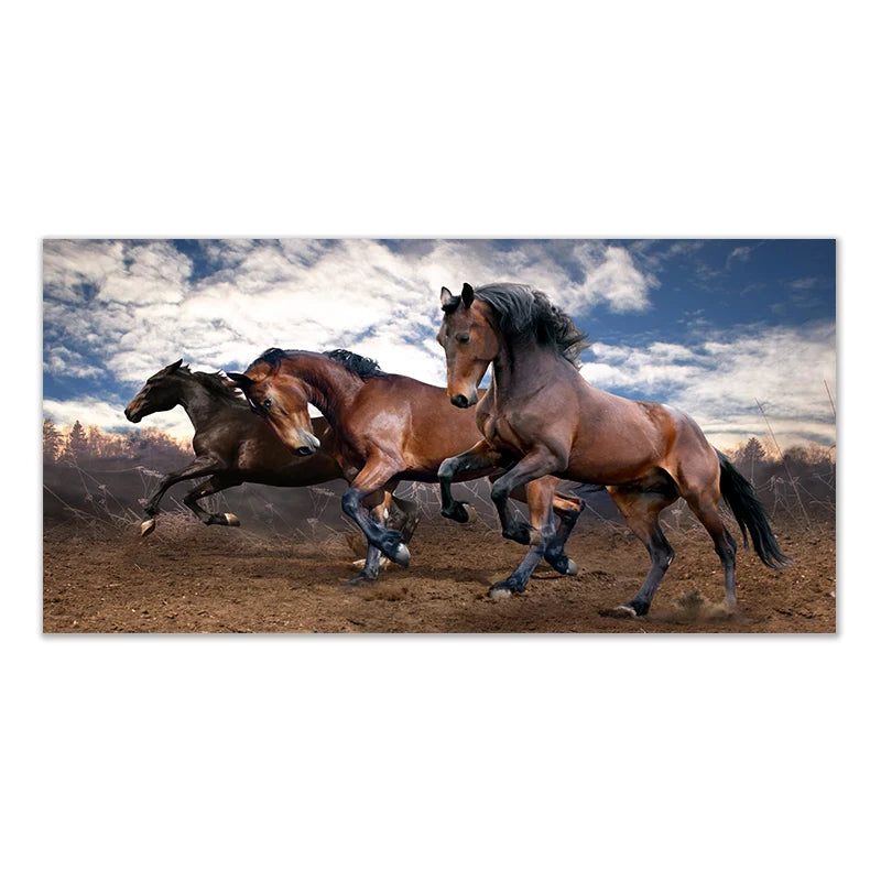 Galloping Majesty Horse Canvas Painting