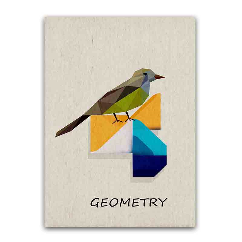 Nordic Art Birds Pattern Canvas Wall Art for Kids Room