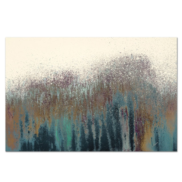 Abstract Canvas Beach and Forest Abstract Canvas Wall Art