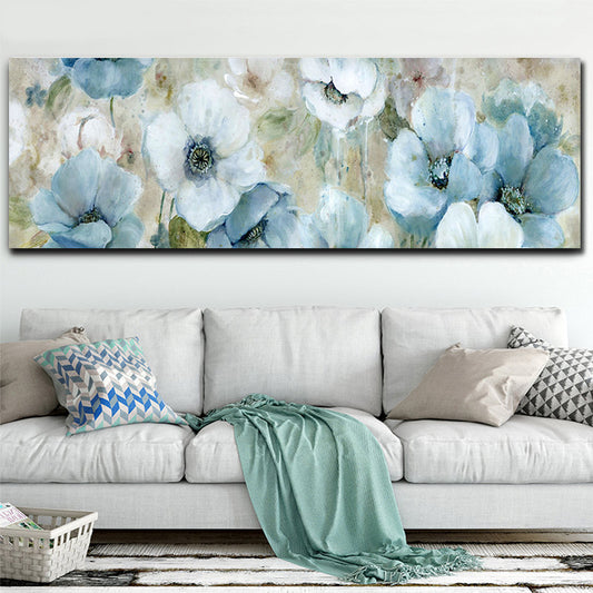 Blue and White Flower Canvas Print