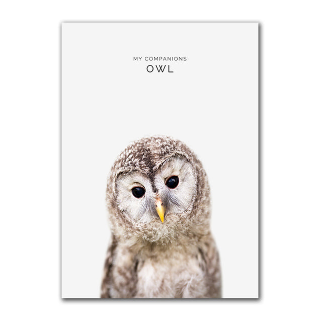 My Companion Cute Animals Canvas Prints