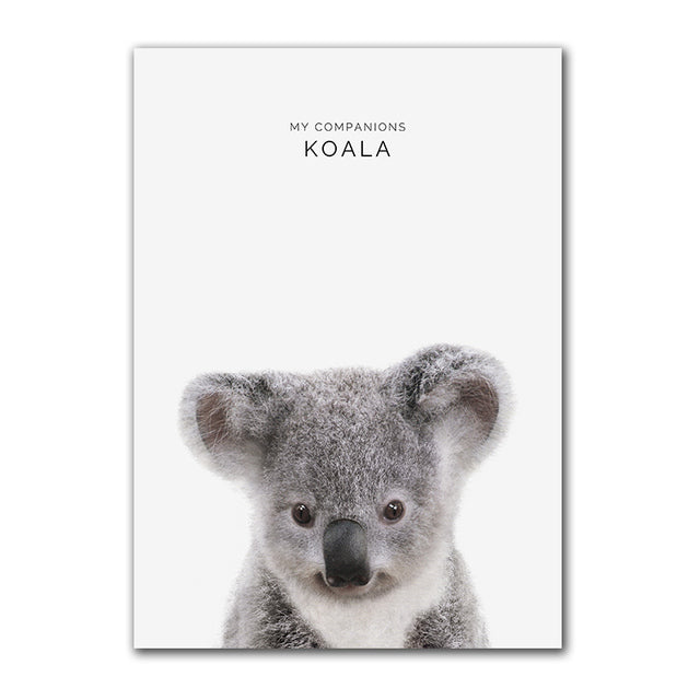 My Companion Cute Animals Canvas Prints