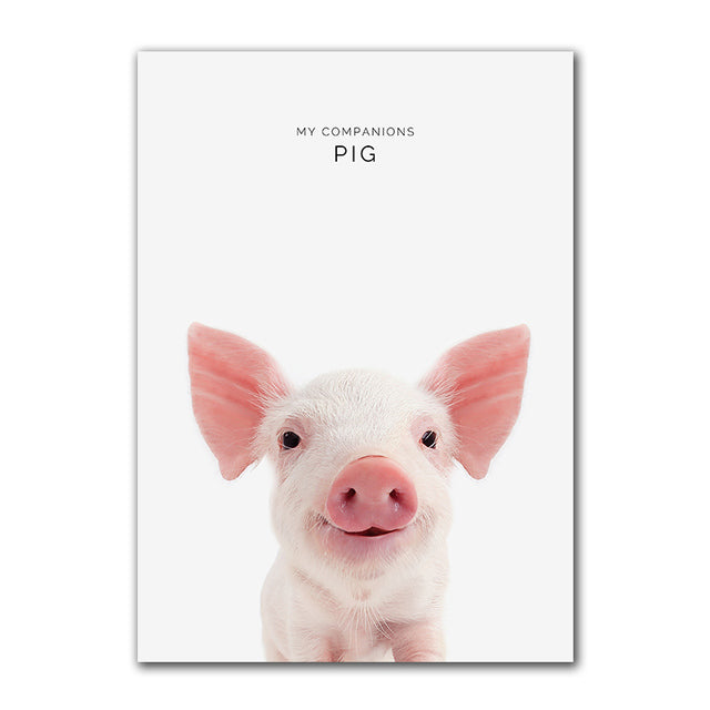 My Companion Cute Animals Canvas Prints
