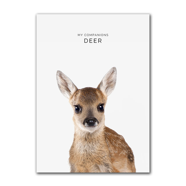 My Companion Cute Animals Canvas Prints