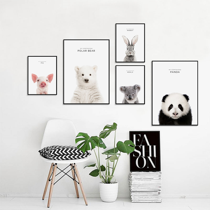 My Companion Cute Animals Canvas Prints