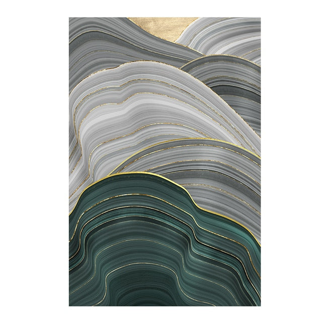 Nordic Grey Green Canvas Wall Art