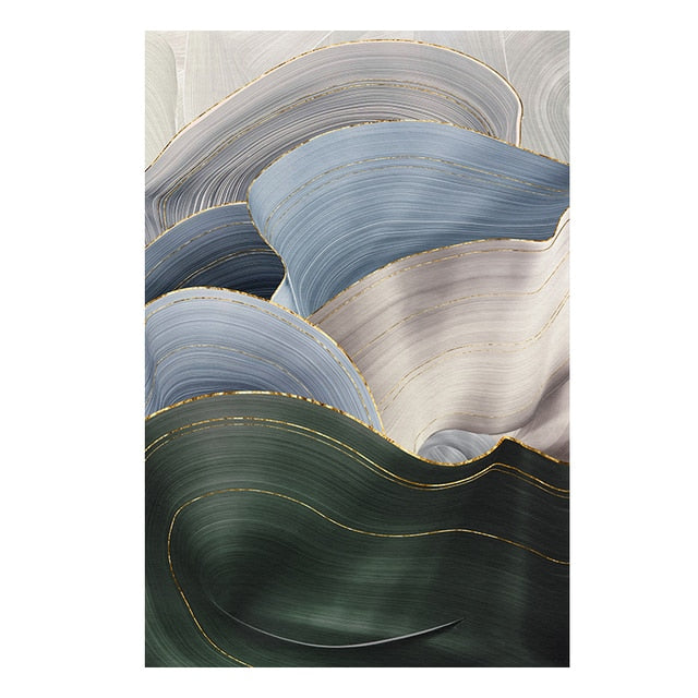 Nordic Grey Green Canvas Wall Art