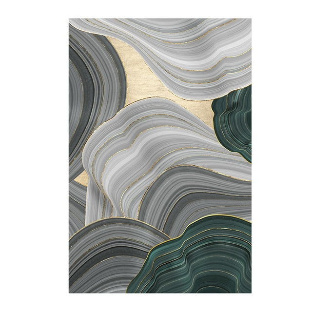 Nordic Grey Green Canvas Wall Art