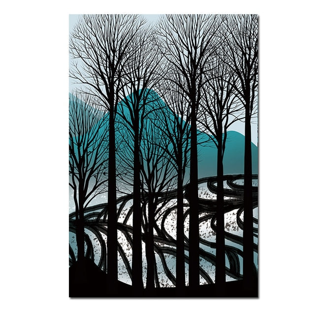 Beautiful Forest Scenery Canvas Art