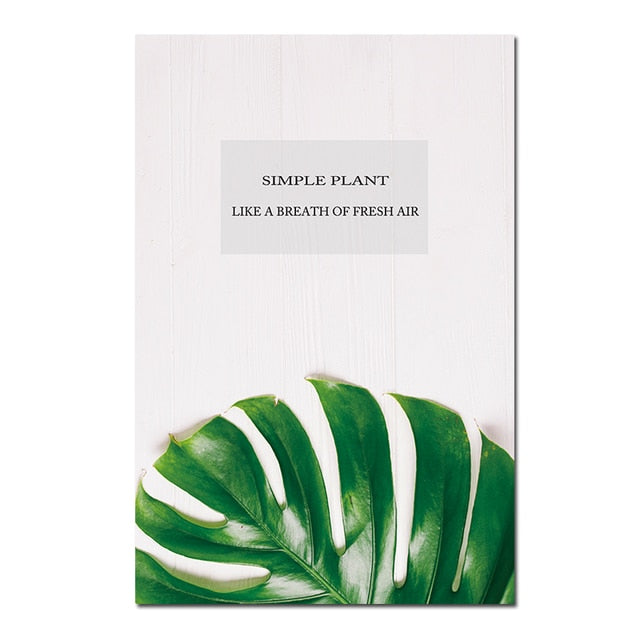 Palm Leaf Print With Motivational Quote