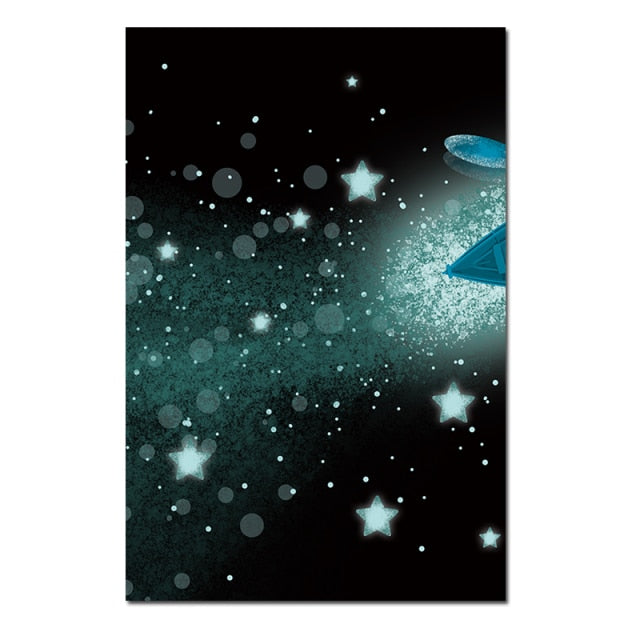 3 Pieces Starry Sky Home Decor HD Painting