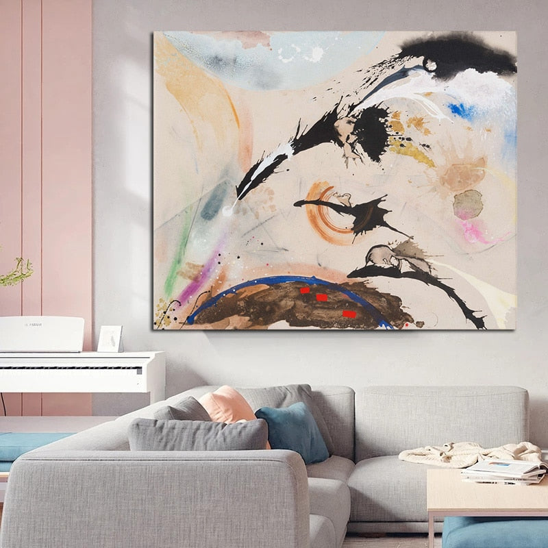 Abstract Decorative Simple Modern Ink Oil Painting