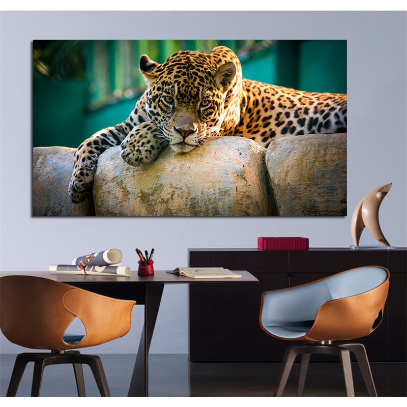 Resting Leopard Poster Wall Art