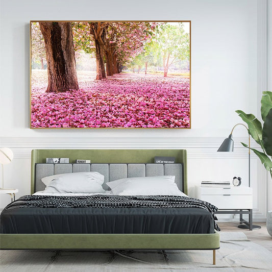 Cherry Blossom Walkway Canvas Print