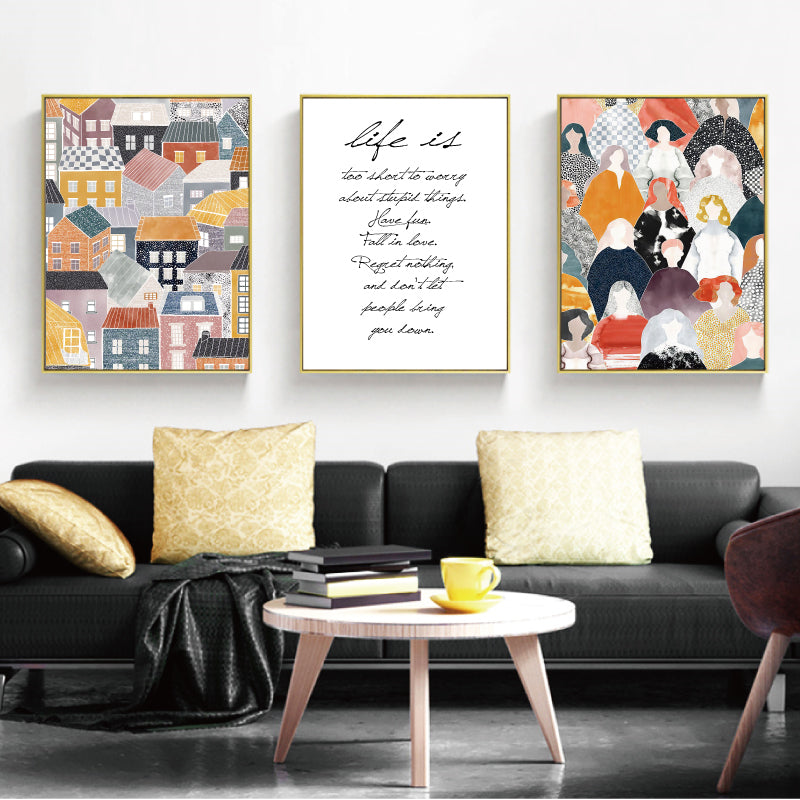 LIFE IS TOO SHORT Motivational Quote Canvas Print
