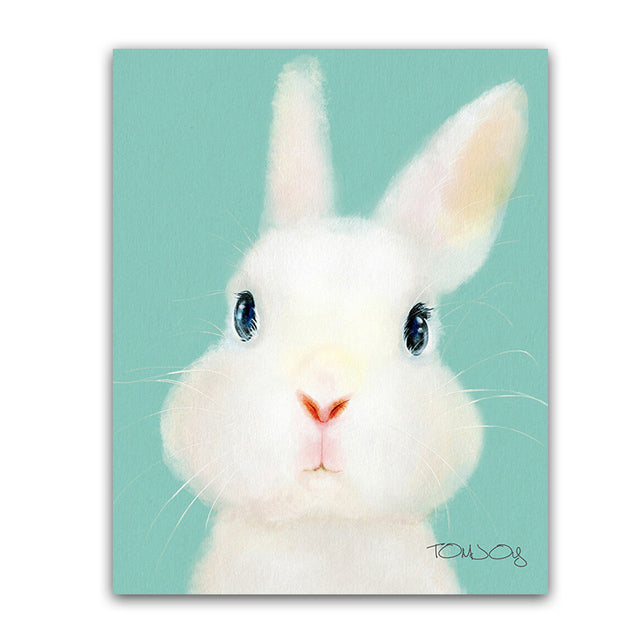 Pig Rabbit Nordic Poster Canvas Print