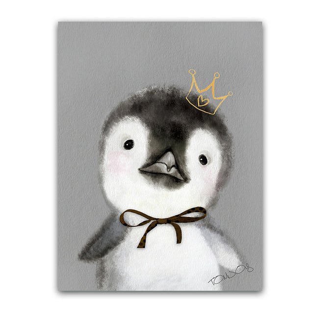Pig Rabbit Nordic Poster Canvas Print