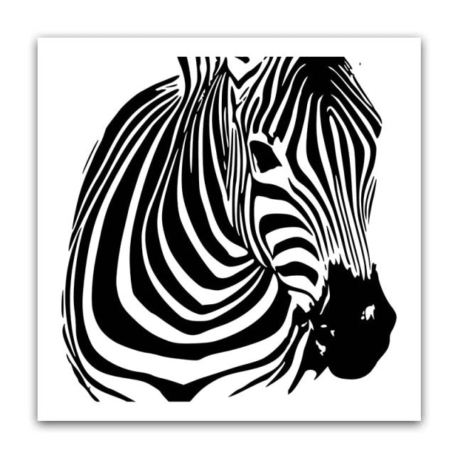 Black and White Zebra Wall Art