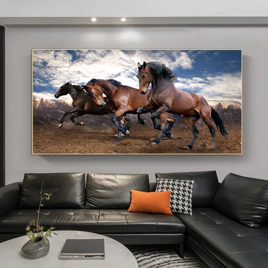 Galloping Majesty Horse Canvas Painting