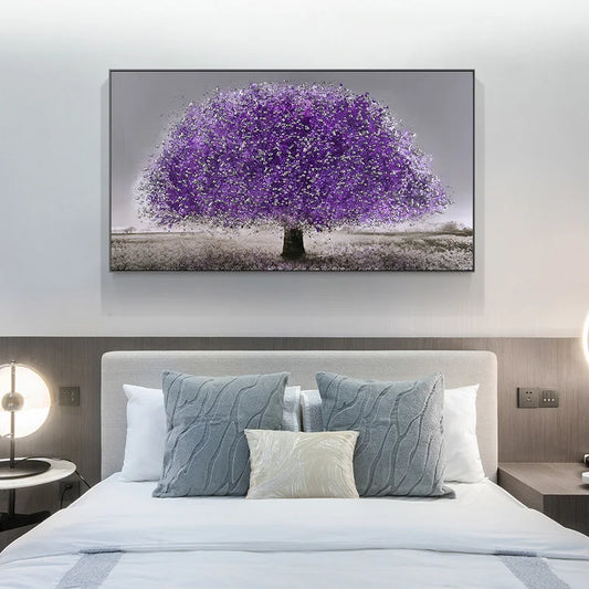 Modern Art Purple Tree Canvas Print