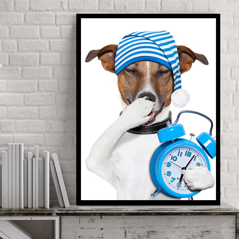 Cute Dogs in Jail Canvas Wall Art Decor