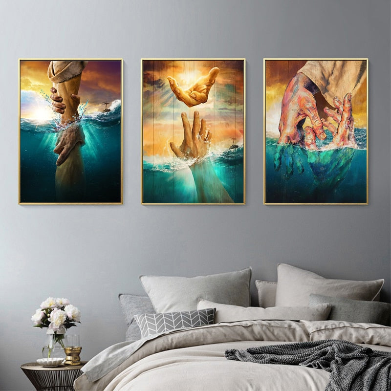 Christian Give Me Your Hand Canvas wall Art