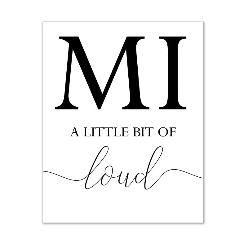 FA-MI-LY Quotes Black and White Canvas Wall Art