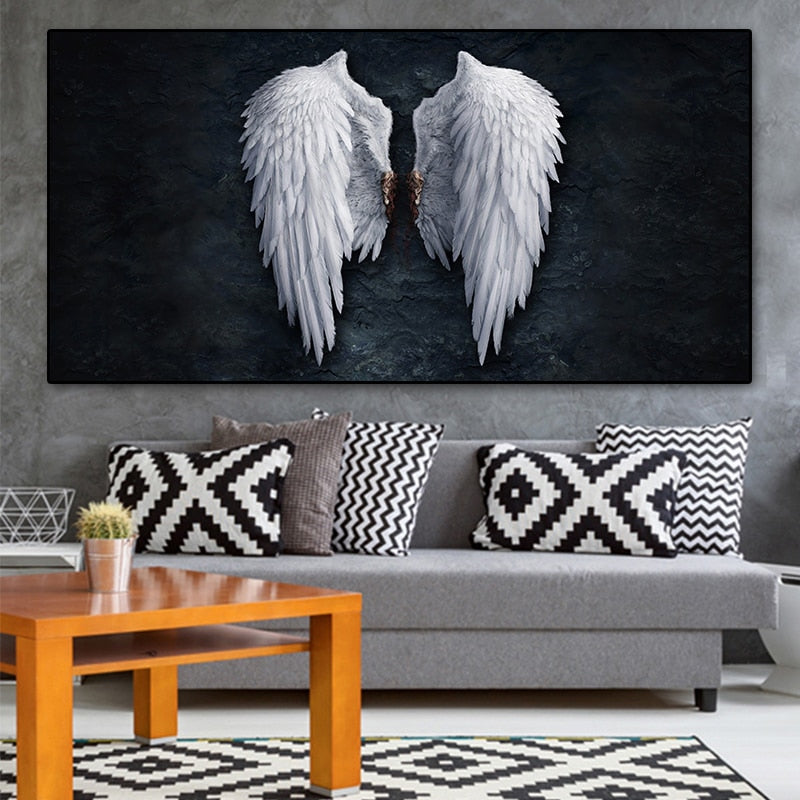 Angel Wings Vintage  Canvas Wall Posters And Print