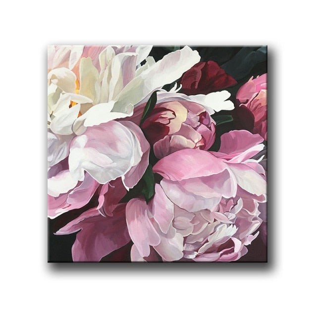 Creative Oil Painting Flowers Canvas Prints