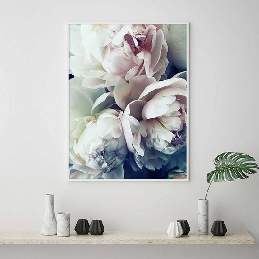 Nordic Flowers Blush Peony Canvas Wall Art Poster Print