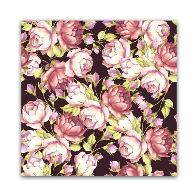 Abstract Flowers Wall Art for Living Room