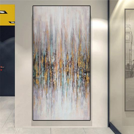 Rain Effect on Window Modern Abstract Canvas Wall Print
