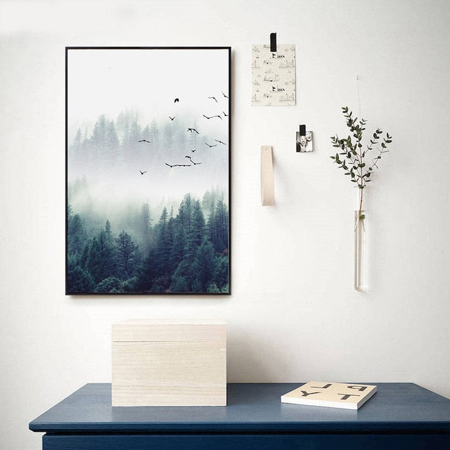 Forest and Birds Wall Art Picture