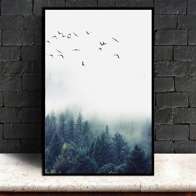 Forest and Birds Wall Art Picture