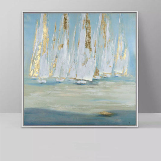 Abstract Sailboat Canvas Painting Prints
