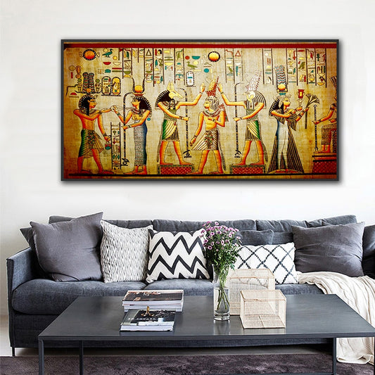 Egyptian Pharaoh Mural Canvas Wall Art
