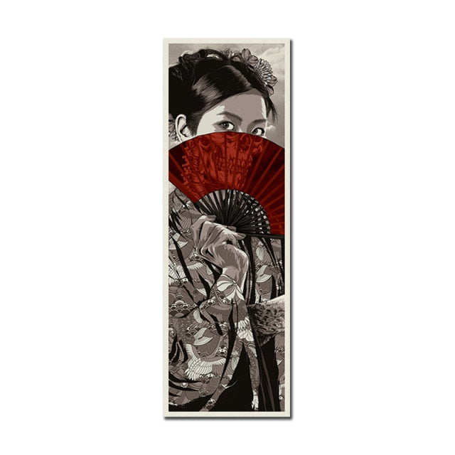 Japanese Samurai Sword Tiger Canvas Print
