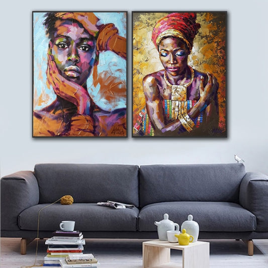 African Queen Portrait Canvas Wall Art