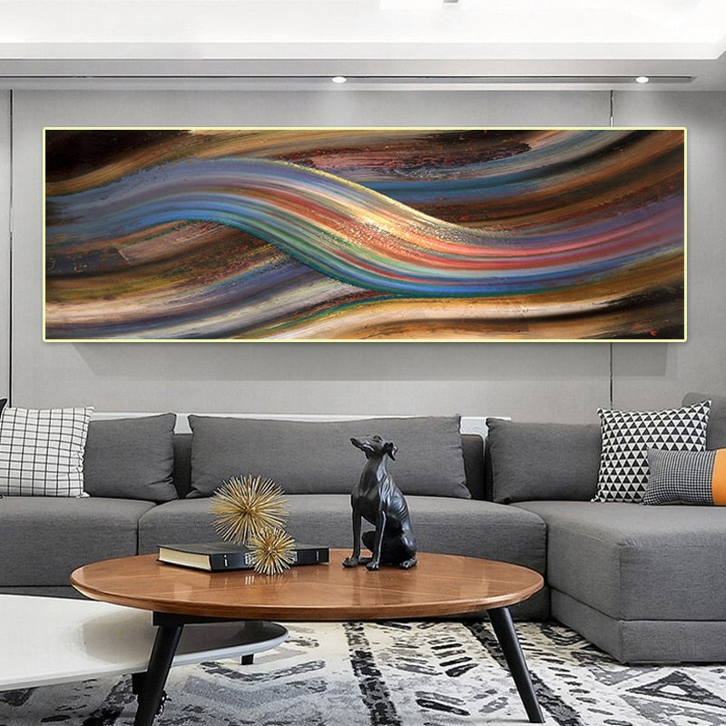 Colorful Stream Abstract Wall Art Print