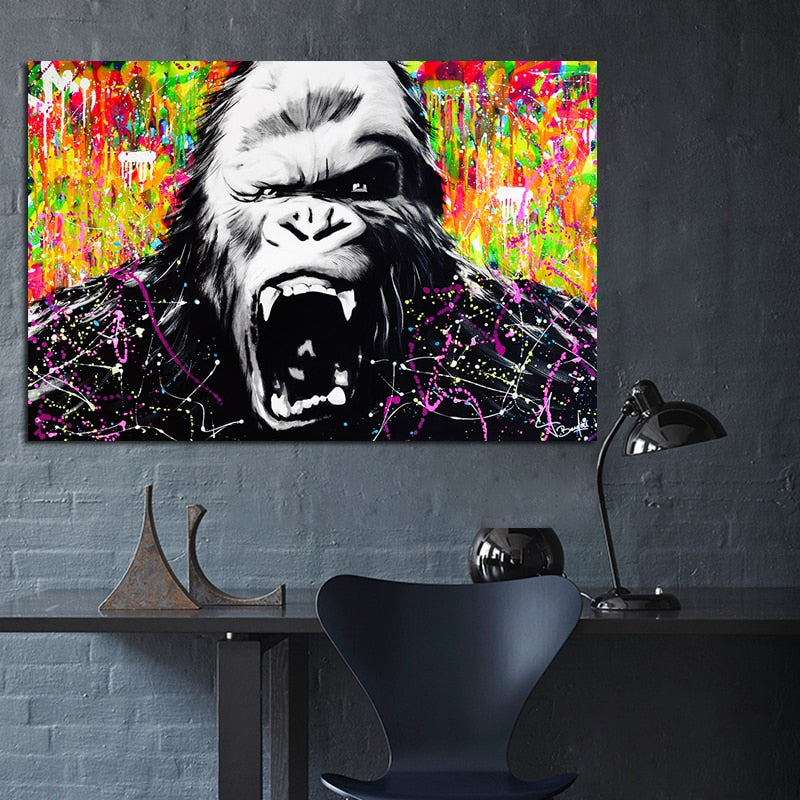 Colored Roaring Kong Gorilla