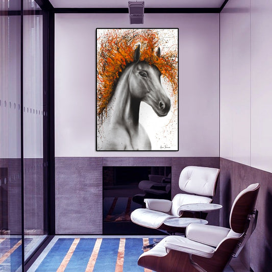 Colourful Horse Canvas Picture