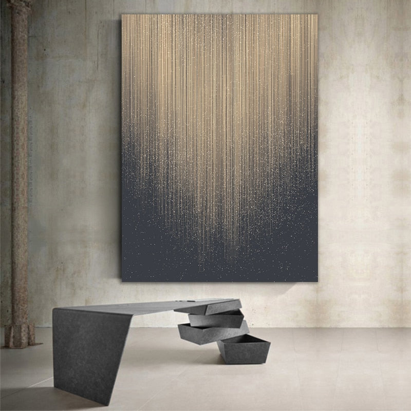 Shower Effect Abstract Canvas Wall Art
