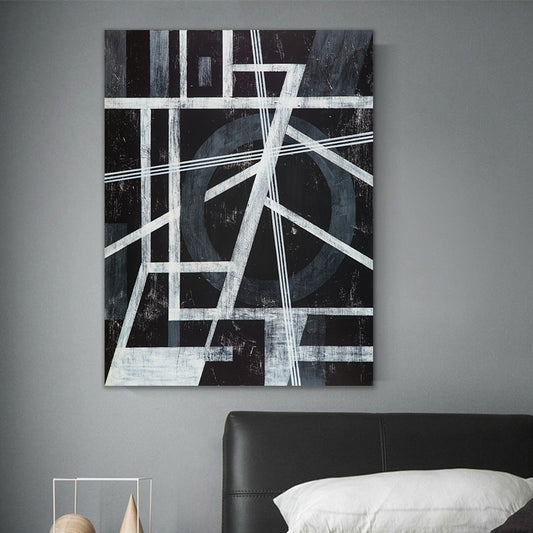 White and Black Abstract Aesthetic Wall Art Prints