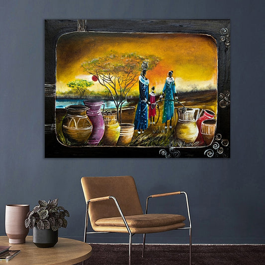 Africa Abstract Canvas Wall Art Painting