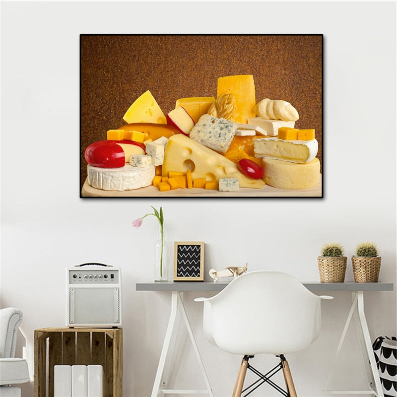 Modern Kitchen Dining Room Cheese Wall Art Poster
