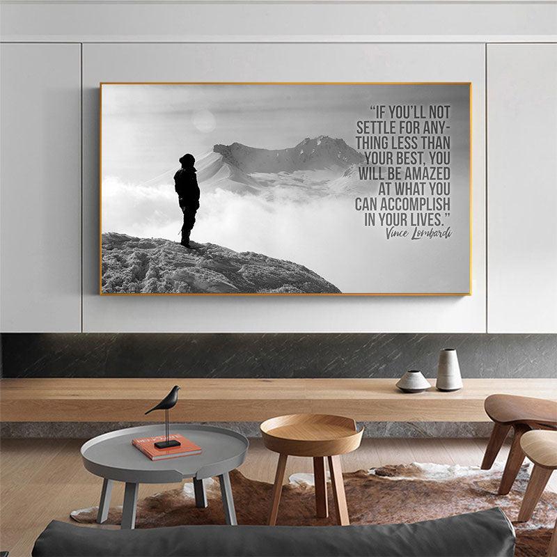 Black and White Motivational Wall Poster