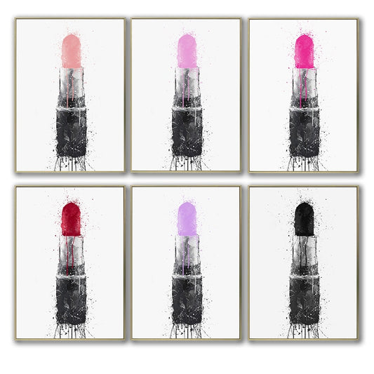 Modern Colorful Lipstick Wall Art Posters
